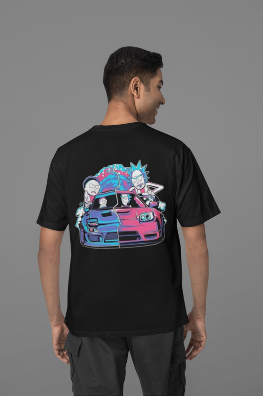 Camiseta Drift Multiverso – Rick, Morty y JDM vibes