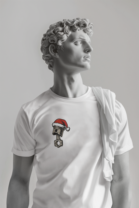 🎄 CAMISETA NAVIDEÑA RACING – PISTÓN EDITION 🎅